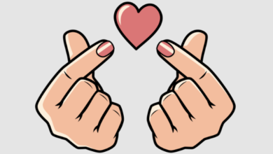 Korean Heart Hand Emoji: Copy and Paste